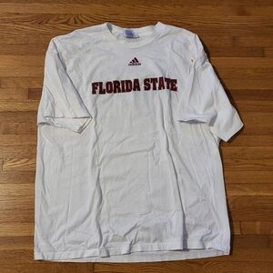 Vintage Adidas White Florida State Short Sleeve Tee
